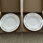 Pampered Chef Round-up From The Heart Bowls Set Of 2 : Nourish & Share New. Fixed Price $25.00.