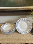 **set Of 6** 9 1/2" Oxford Rim Soup Bowls OXF47 Brazil. Fixed Price $30.00.