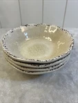 Pier 1 Imports 4 Bowls Ivory Crackle 7" Carmelo Melamine Bpa Free. Fixed Price $25.00.