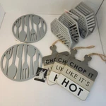 Kitchen Bundle Miscellaneous Napkin Holder Trivets Gray Cast Iron 7 Items New. Fixed Price $9.99.