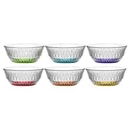 Lav Alinda Small Glass Pinch Bowls With Painted Bottoms, 6 Pcs, 11.75 Oz, 345 Cc. Fixed Price $29.99.