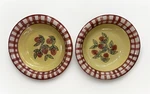 Royal Norfolk Strawberry Bowl Set 2 Soup Cereal 8.75 Red Check Farmhouse. Fixed Price $11.69.