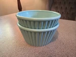 Vintage Gessner Fluted Ramekins Condiment Cup Set Of 2 Usa Green. Fixed Price $13.99.