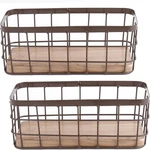 Two-piece Set Small Wire Baskets For Pantry, Rv, Classroom, And Office Decor. Fixed Price $19.99.