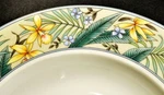 Set Of 4 Christopher Stuart Fine China YO235 Polynesia 9 1/8" Rimmed Soup Bowls. Fixed Price $34.99.