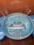 Prodyne Salad On Ice Acrylic With Dome Lid Blue- And 6 Bowls. As Seen Qvc. Fixed Price $24.99.