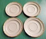 Set Of 4 Vintage Family Table Stonewear Saucers 6" SM-7527 -nos. Fixed Price $29.99.