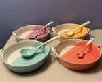 Set Of 4 Royal Doulton 1815 Tapas Mini Serving Bowls And Matching Spoons. Fixed Price $85.00.