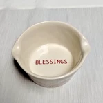 Demdaco Blessings Ceramic Appetizer Serving Bowl Geometrical Pattern & Message. Fixed Price $14.95.