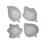 Martha Stewart 4 Pc Assorted Leaf Shapes Ceramic Tidbit Dish Set Fall Autumn. Fixed Price $17.95.