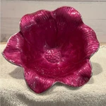 Julia Knight Flower Collection Lily Bowl 8-INCH Pomegranate (raspberry)color. Fixed Price $60.00.