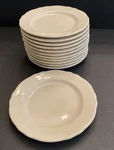 12 Vtg White Homer Laughlin China 6.25 Bread Tidbit Side Plate Scallop Edge Usa. Fixed Price $54.00.