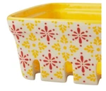 Pioneer Woman Fancy Flourish 4.75 Square X 2.25 Tall Stoneware Fruit Basket. Fixed Price $26.97.