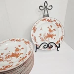 Vista Alegre Goa Red Asian 9 Inch Large Rimmed Soup Bowl Portugal Set Of 4. Fixed Price $49.99.