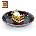 Susan Winget Christmas Memories - Sleigh Ride 14" Chip & Dip Bowl Set 2PC Mib. Fixed Price $17.95.