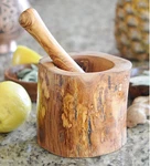 Beldinest Olive Wood Rustic Kitchen Pestle & Mortar Set Of 2 Hand Made New. Fixed Price $40.41.