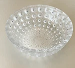 Lalique France Nemours 10 Poppy Thousand Eyes Frosted Crystal Bowl Signed. Fixed Price $1249.99.