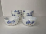 Set Of 10 Mp Usa Home Floral Milk Glass Berry Dessert Bowls. Fixed Price $35.00.