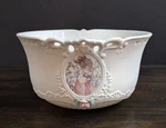 1994 Enesco Precious Moments Bowl "pretty Girl" #135577 Wht/pink 3/8"H X 8"W. Fixed Price $22.00.