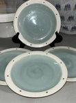 Sango Newport Aqua Stoneware Salad Plate 8.5 Lot Of 4. Fixed Price $35.19.