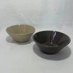 Pampered Chef Set Of 2 Small Serving Bowls Sandstone Graystone Glazed Stoneware. Fixed Price $24.99.