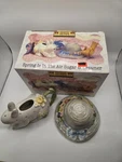 Sakura Debbie Mumm "spring Is The Air" Bunny Creamer & Hat Sugar Bowl W/ Lid. Fixed Price $20.00.