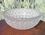Lalique France Nemours Crystal French Art Glass Bowl Textured 10" Diameter. Fixed Price $575.00.