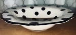 M. Bagwell Mix And Match Serving Bowl Black White Polka Dot 10-1/2 Caffco. Fixed Price $29.11.