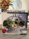 Nib Prodyne Salad/fruit On Ice Bowl Dome Lid Acrylic 5 Piece Set New. Fixed Price $35.00.