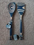 Island Bamboo Pakkawood Kitchen Utensil Set. Fixed Price $20.00.