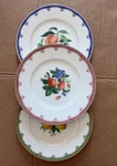 Mikasa Ultima Plus 8.5 Salad Plates Lemon Strawberry Blueberry Peach Fruit. Fixed Price $35.00.