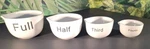 Creative Co-op Stoneware Nesting Stacking Measuring Cups (4) -white. Fixed Price $8.99.