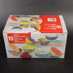 Chelsea Stoneware Bowls Set Of 10 Multicolor Patterned Mix, In Box. Fixed Price $24.99.