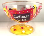 Lolita Ice Cream Birthday Girl Love My Sundae Glass Dish Bowl 12OZ Handpainted. Fixed Price $10.00.