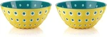 Guzzini, Le Murrine 2-SET Small Serving Bowl, Yellow-blue. Fixed Price $32.00.