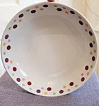 Pampered Chef Simple Additions 11" Large Round Serving Pasta Bowl Dots Retired. Fixed Price $27.87.