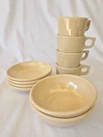Melamine Melmac Stackable Mugs Berry Bowls Soup Dallas Arrowhead Watertown. Fixed Price $25.75.