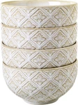 26 Oz Cereal Bowls Set Of 4 - Ceramic Soup For Kitchen, Porcelain Embossed. Fixed Price $24.81.