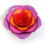 Zak Design 4 Piece Stacked Melamine Lotus Flower Bowls Purple Pink Orange Red. Fixed Price $55.00.