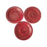 Furio Made In Italy Red Cranberry Swirl Ceramic Salad Dessert Plates Set Of 3. Fixed Price $28.49.
