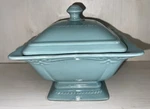 Southern Living At Home Gallery Collection Pacific Blue Lidded Bowl #41036 Euc. Fixed Price $25.00.