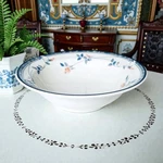 Noritake Eastfair 9171 Keltcraft Peach Flowers Buds Blue Rim Soup Cereal Bowl. Fixed Price $14.95.