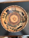 Cwi Gifts Golden Countryside Primitive Wood Bowl. Fixed Price $22.00.