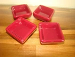 Pampered Chef Simple Additions Petite Squares Cranberry Dip Bowls 0708B Set Of 4. Fixed Price $12.00.
