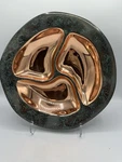 Nambe Copper Canyon Divided Bowl Lisa Smith 2009 MT0146 12" Server. Fixed Price $110.00.