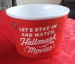 Hallmark "let Stay In & Watch Movies" Red Ceramic Popcorn Bowl New. Fixed Price $20.00.