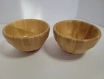 Set Of Pampered Chef Bamboo Salad Fruit Snack Bowls #1209. Fixed Price $12.95.