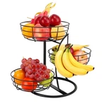 3- Tier Metal Fruit &andvegetable Basket With Banana Hanger Kitchen Organizer. Fixed Price $36.99.
