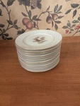 12-VINTAGE Kyoto China Pine Cone Pattern Bread Plates 6-1/8" Japan #8045. Fixed Price $60.00.
