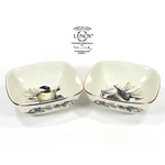 New Lenox Winter Greetings - Chickadee & Nuthatch 6OZ Dipping 4" Square Bowl Set. Fixed Price $22.95.